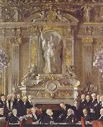 Sir William Orpen A Peace Conference at the Zuai d Orsay oil